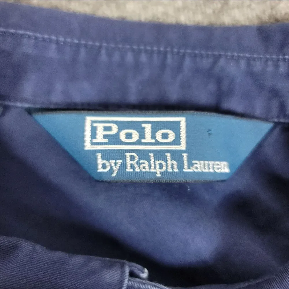 Vintage 90s Polo Ralph Lauren Jacket XXL Navy Crest Embroidered PRL NYC